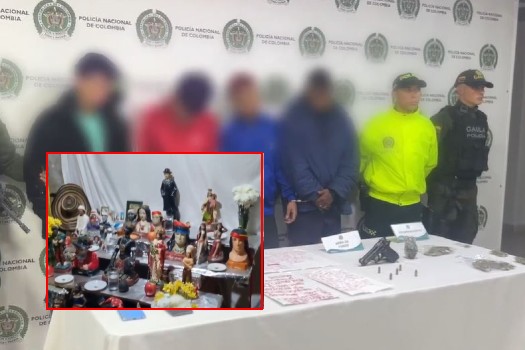 Cayeron sicarios de Los Satanás en Soacha: tenían altar para evadir a la Policía