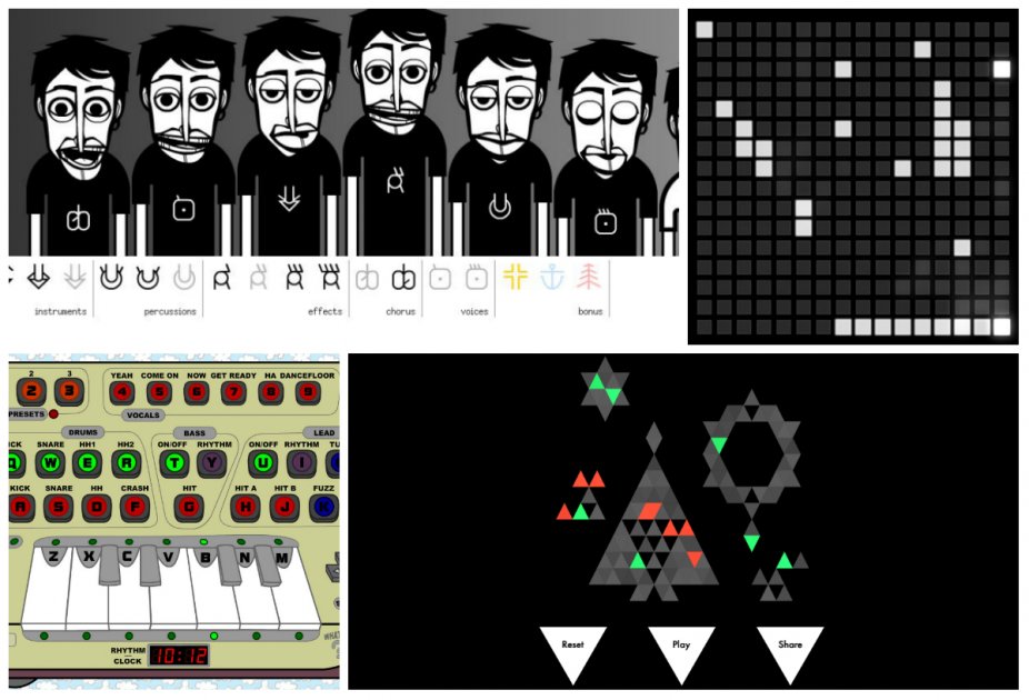Sitios en los que se puede jugar creando música