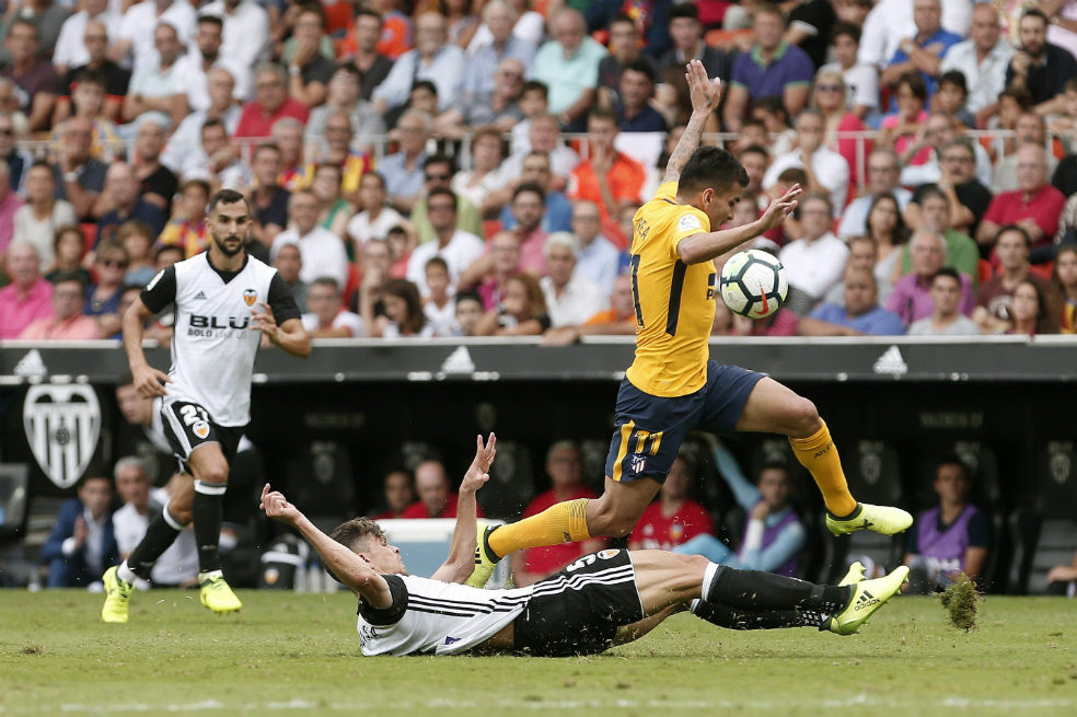 Valencia, con Jeison Murillo desde el minuto 73, igualó ante Atlético de Madrid