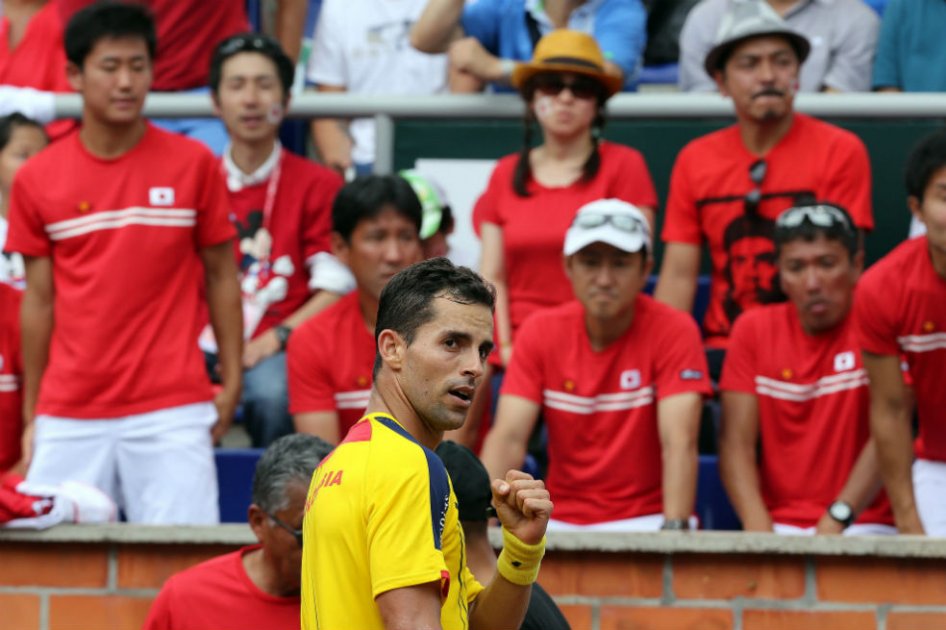 Santiago Giraldo ganó el primer punto de Colombia en la Davis. Foto: EFE