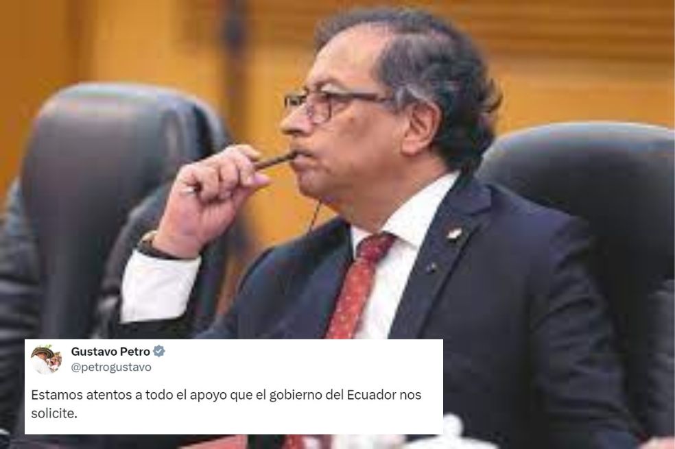 Presidente Petro ofrece apoyo a Gobierno de Ecuador por actos de violencia