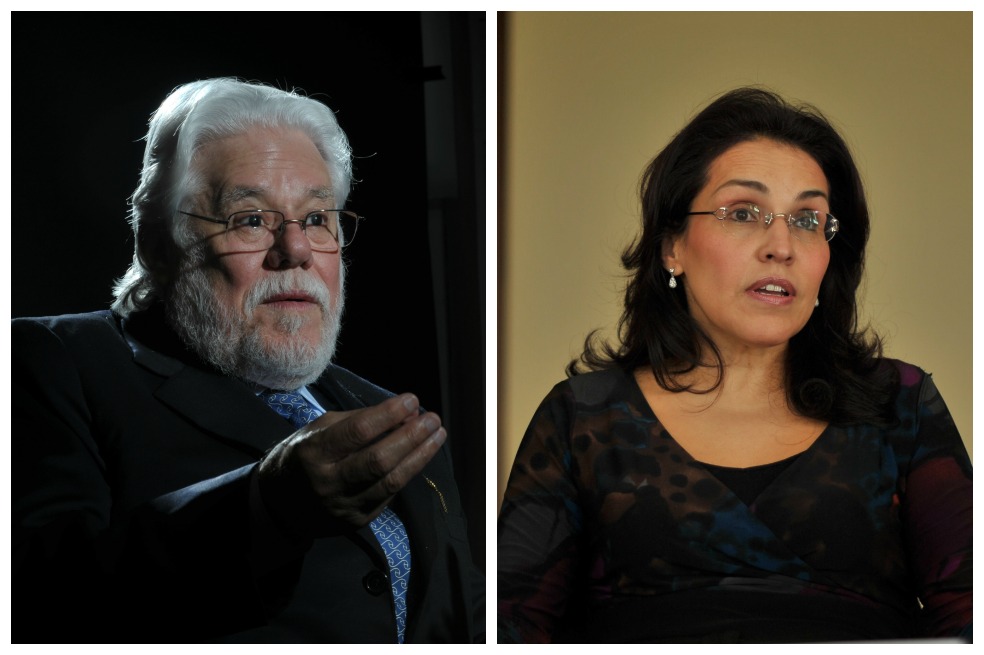 Carlos Gaviria, exmagistrado de la Corte Constitucional y Viviane Morales, senadora. / Archivo - El Espectador
