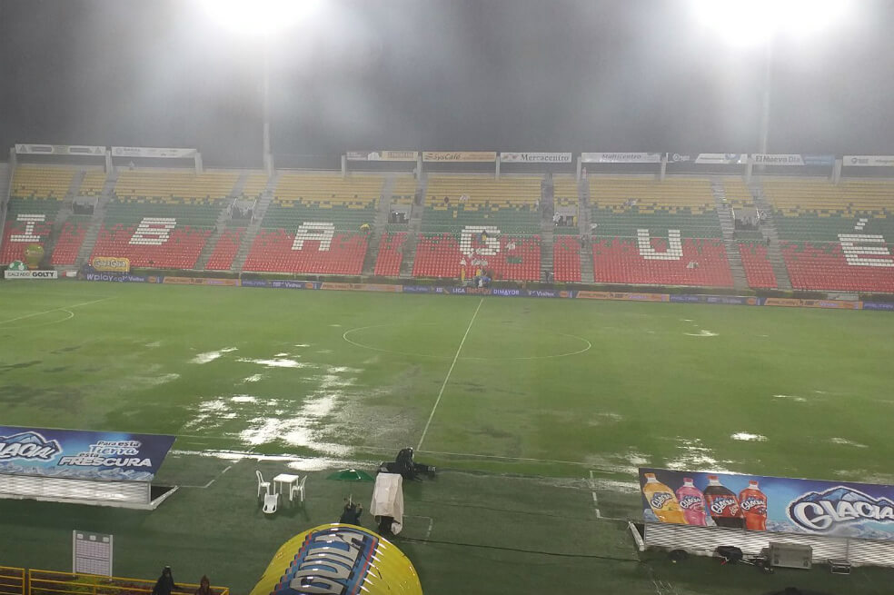 Suspendido por lluvia el partido Tolima vs. Júnior