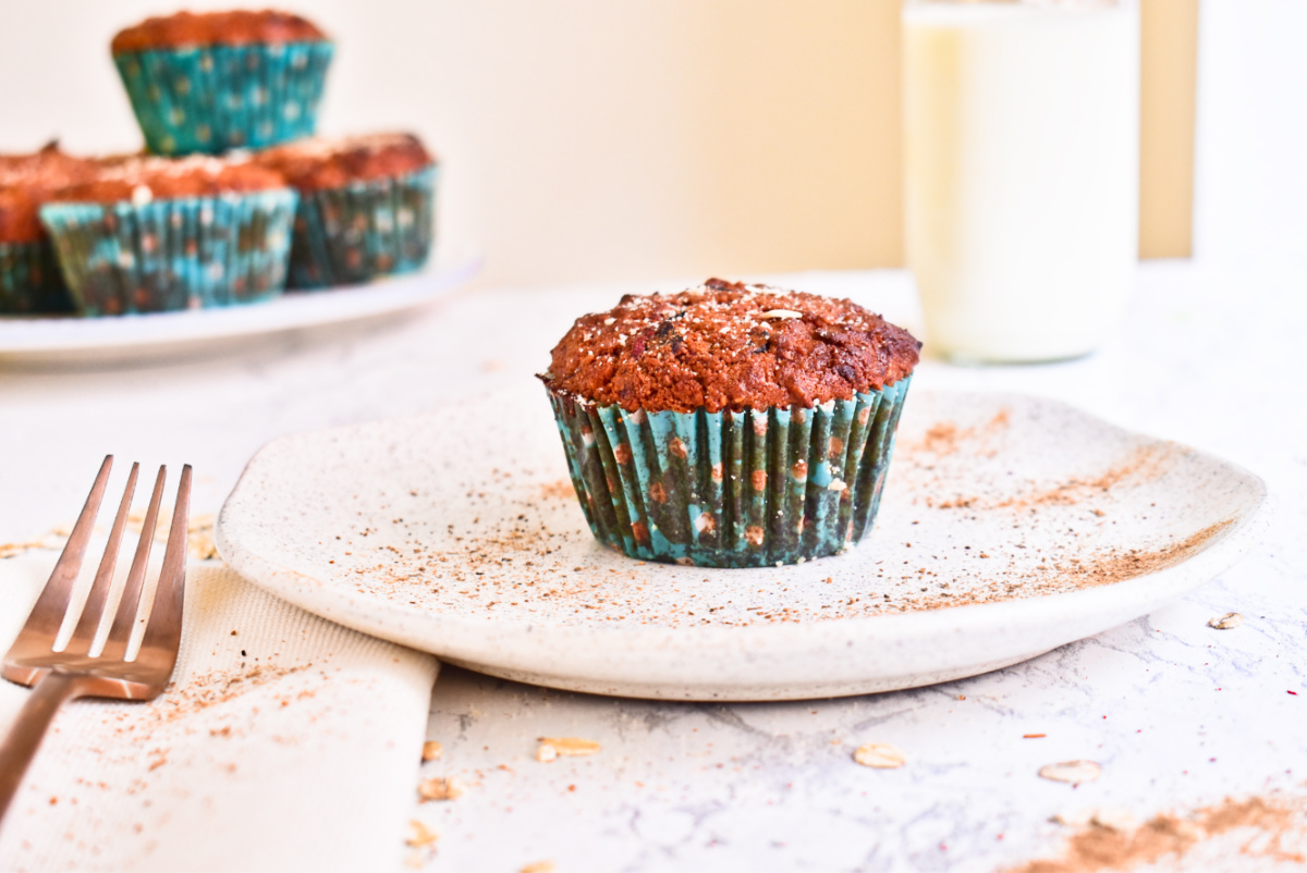 Muffins de remolacha y arándanos, perfectos para antes de entrenar