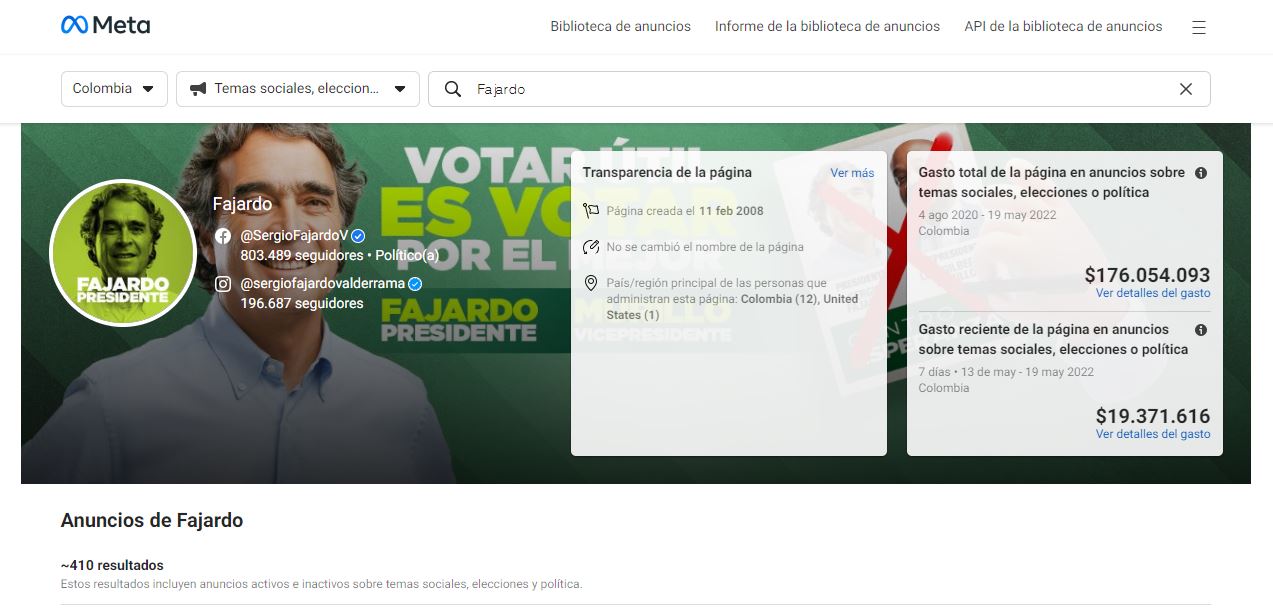Con la herramienta “Transparencia para publicidad electoral” de Facebook, este diario revisó los avisos y montos que han pagado los candidatos a la presidencia en los próximos comicios.