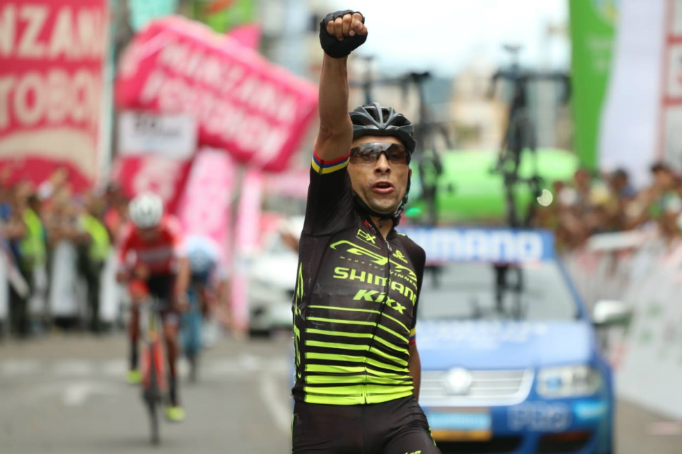 Walter Pedraza, ganador de la cuarta etapa de la Vuelta a Colombia 2018.  / Fedeciclismo