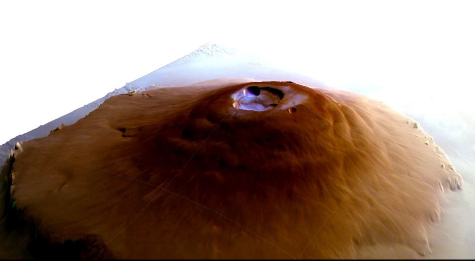 Por primera vez, se detectan heladas de agua en los volcanes más altos del sistema solar
