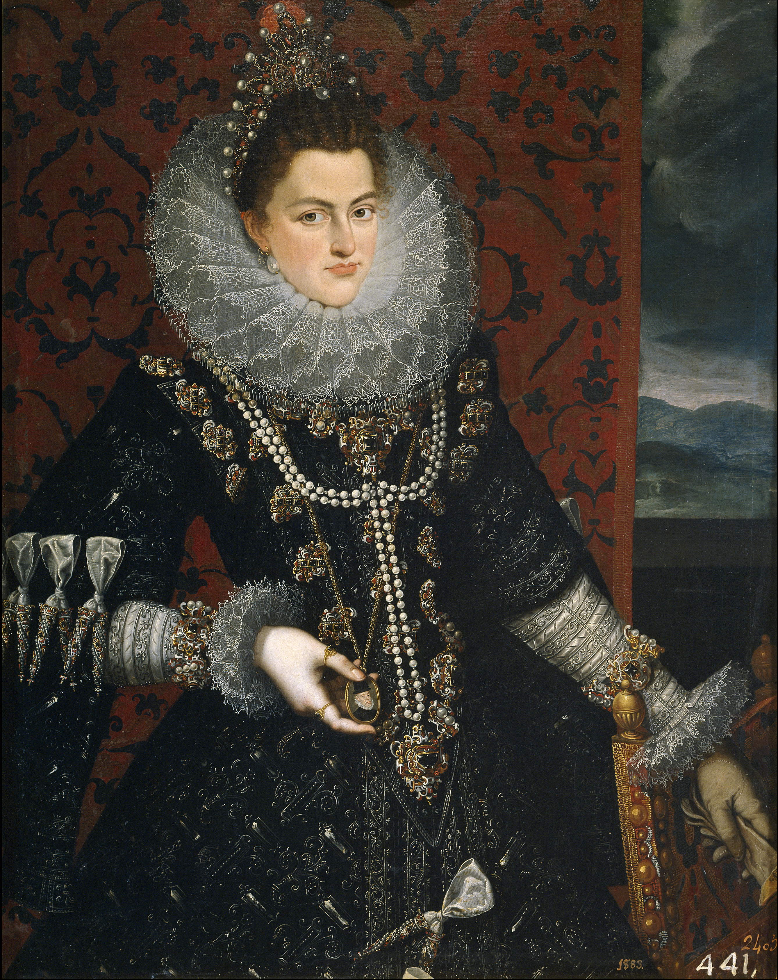 Infanta Isabel Clara Eugenia, retratada por Juan Pantoja de la Cruz.