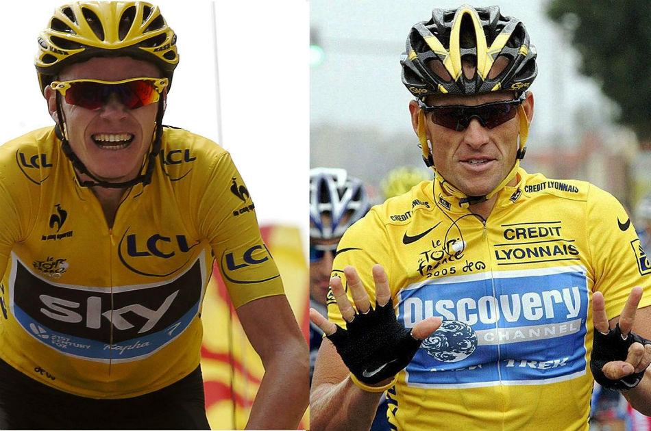 Chris Froome y Lance Armstrong