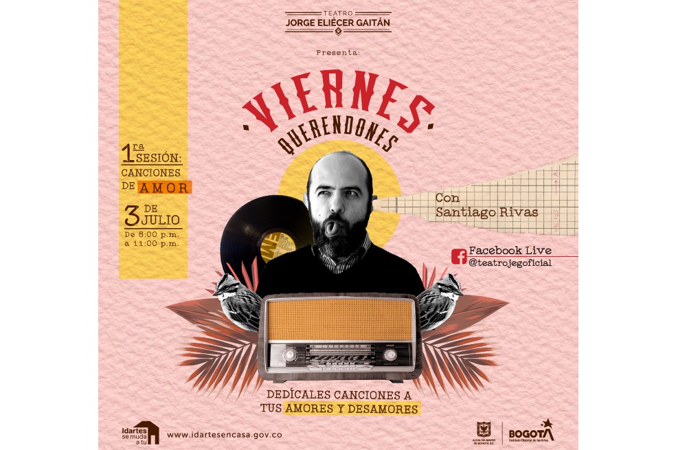 “Viernes querendones” con Santiago Rivas, lo nuevo del Teatro Gaitán