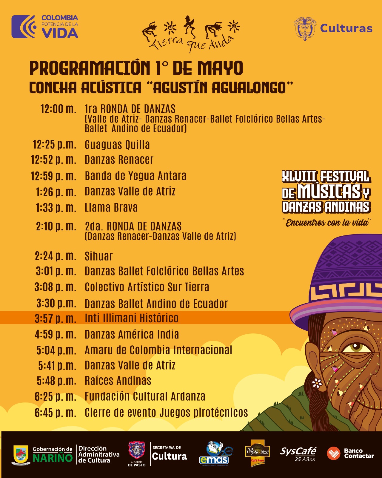 Programación 48° Festival Internacional de Músicas y Danzas Andinas “Encuentros con la vida”