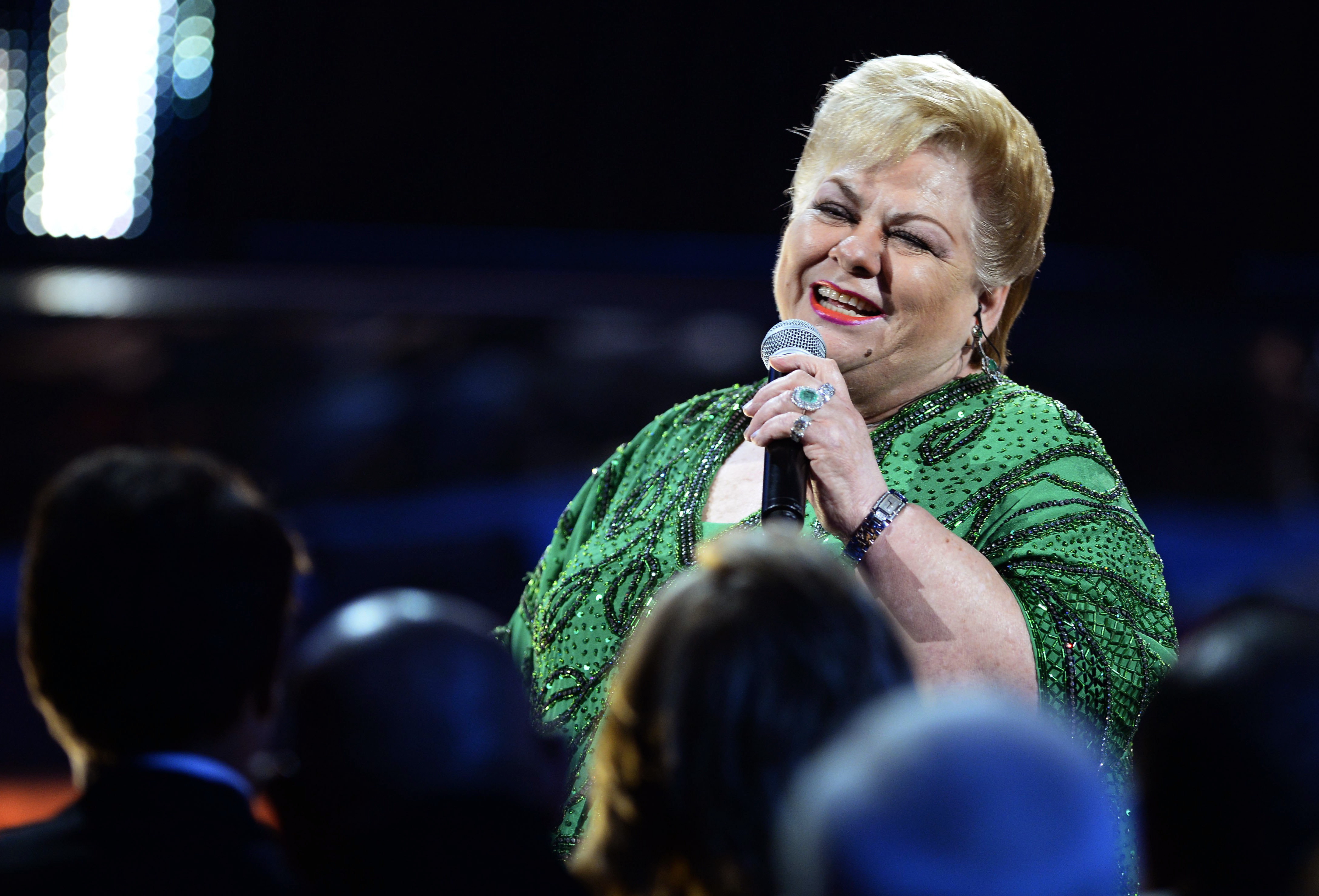 Las Vegas (United States), 17/02/2025.- (FILE) - Mexican singer Paquita la del Barrio performs onstage during the 14th Annual Latin Grammy Awards Ceremony in Las Vegas, Nevada, USA, 21 November 2013 (reissued 17 February 2025). Paquita la del Barrio died at the age of 77, as confirmed by her representatives. EFE/EPA/PAUL BUCK *** Local Caption *** 51113585