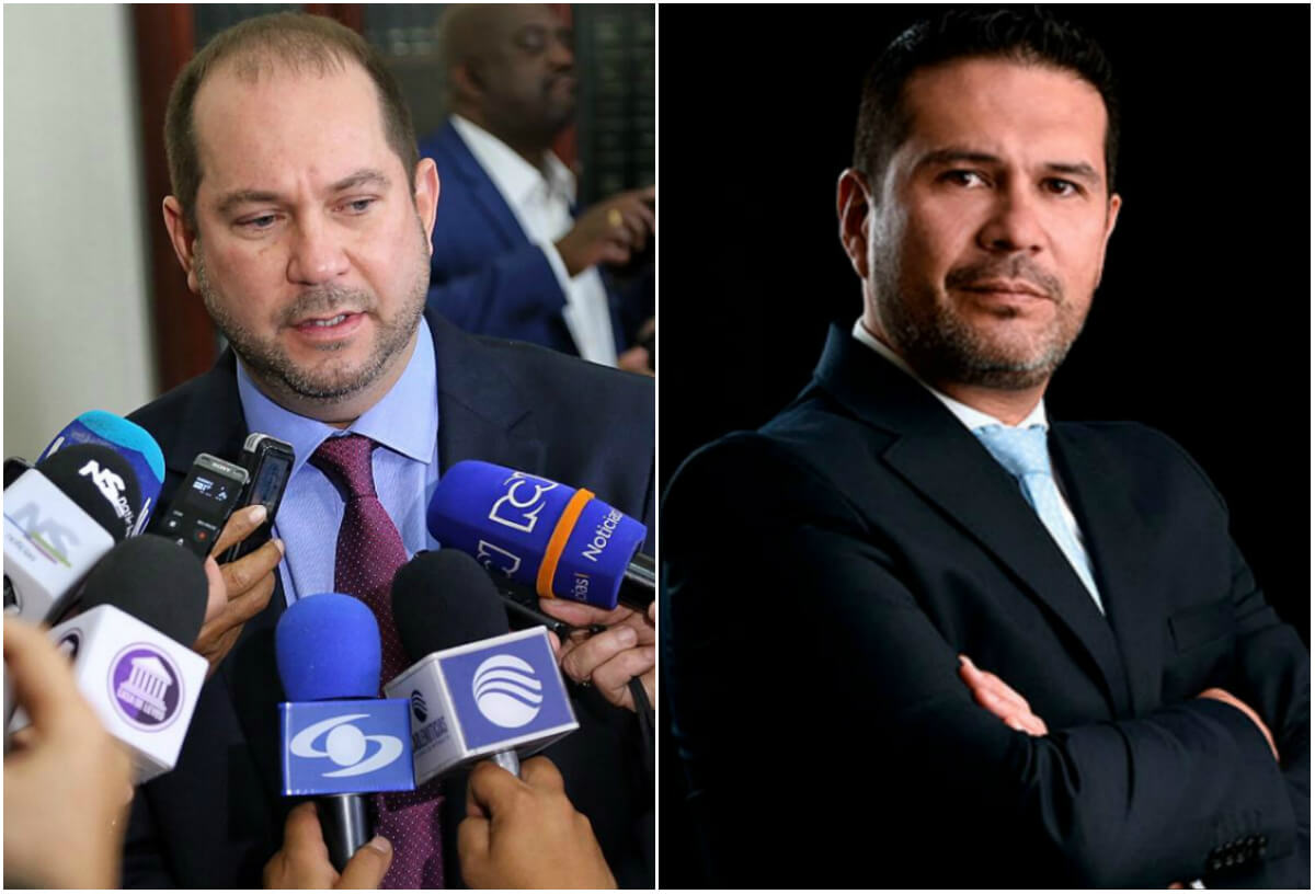 Lidio García, presidente del Senado de la República, espera que el Consejo de Estado diga cómo se debe suplir la vacante permanente en el CNE. Hollman Ibáñez (derecha) señala que ese cargo le pertenece y se posesionó el miércoles ante un notario en Bogotá.
