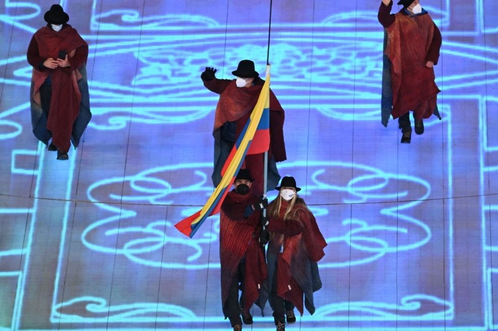 Así desfilo la bandera colombiana en la inauguración de los Juegos Olímpicos.