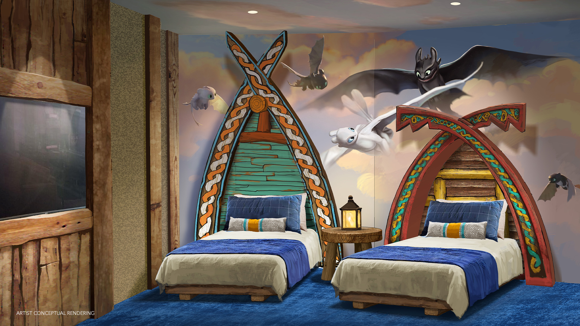 Las suites exclusivas para niños de Universal Helios Grand Hotel son basadas en Cómo entrenar a tu dragón.