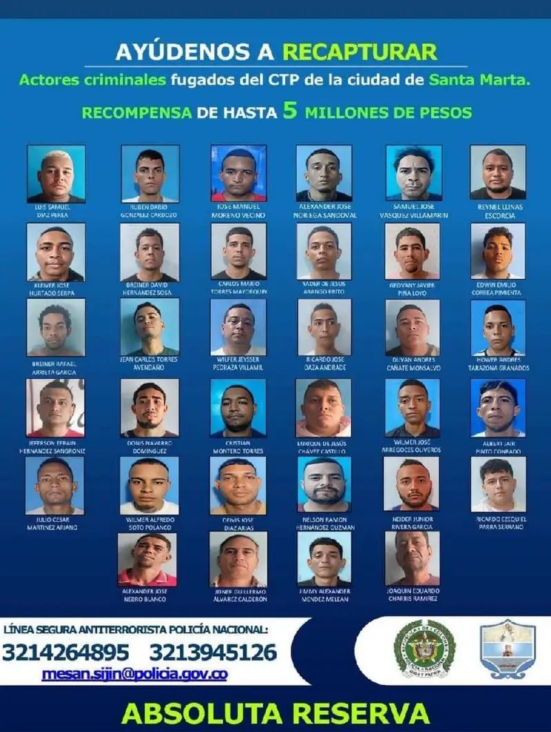 Prófugos Santa Marta
