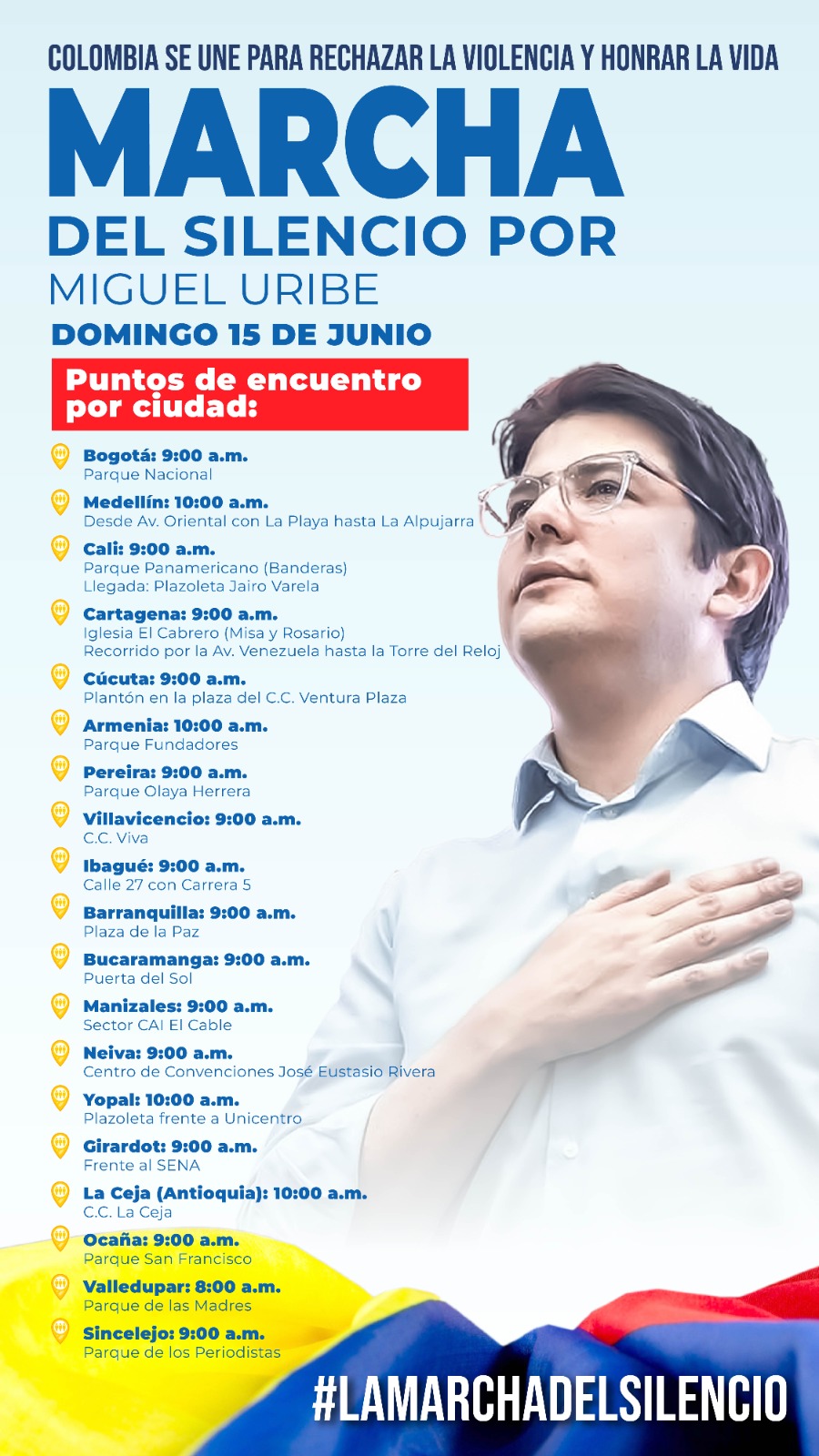 Marcha del Silencio Miguel Uribe