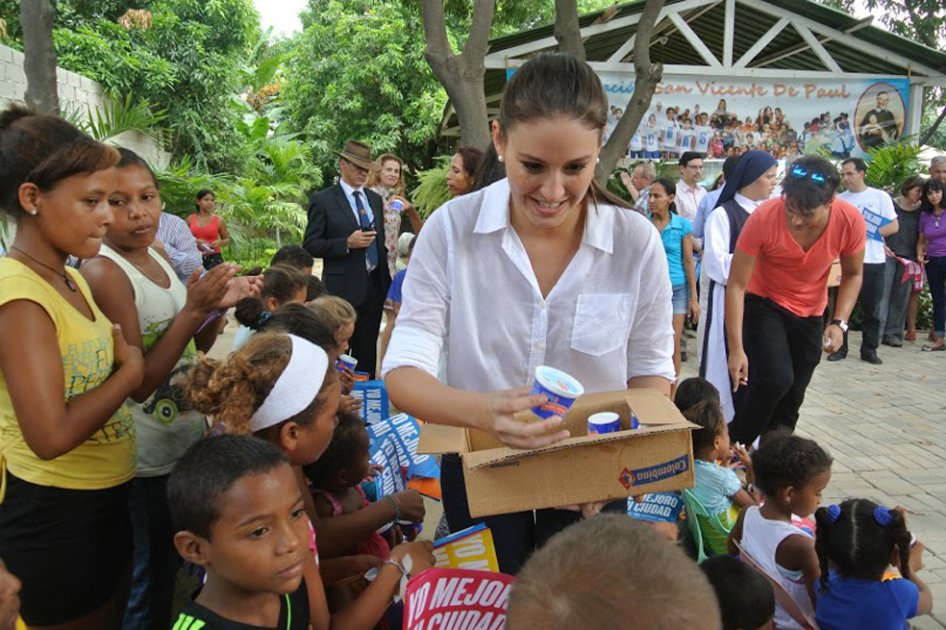 La exreina nacional de la belleza, Taliana Vargas y embajadora de la Buena Voluntad de la ONU