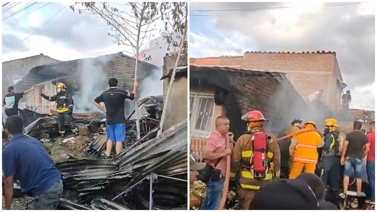 Dos niños quedaron atrapados en incendio de una vivienda en el Valle; uno murió