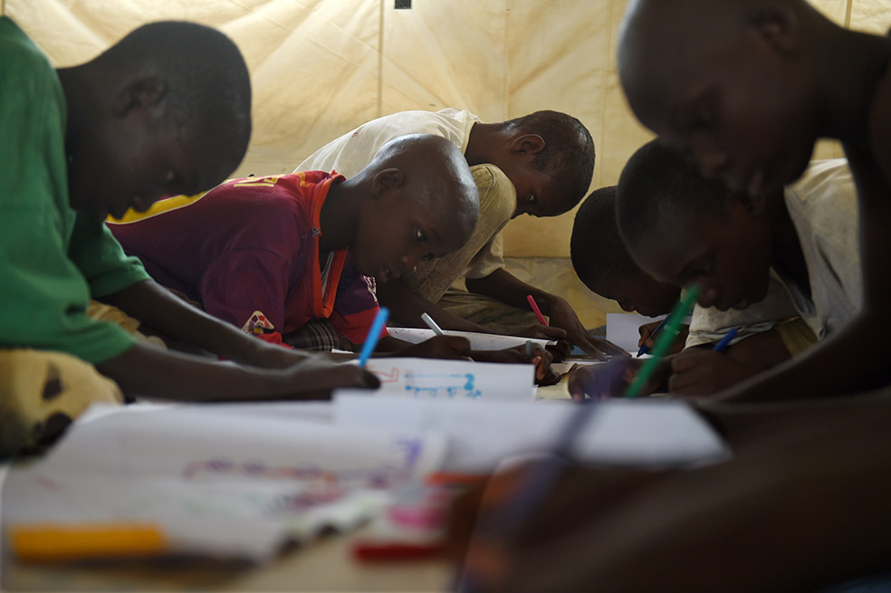 Boko Haram dibujado por los niños