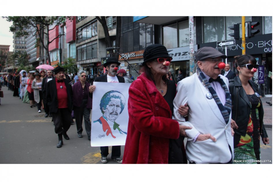 Patricia Ariza y Santiago García en la celebración de los 50 años del Teatro La Candelaria./ Francesco Corbelletta