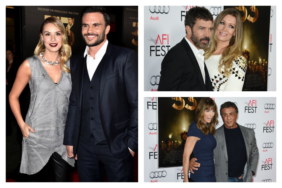 Mónica Fonseca y Juan Pablo Raba en el estreno de "Los 33″ en Hollywood