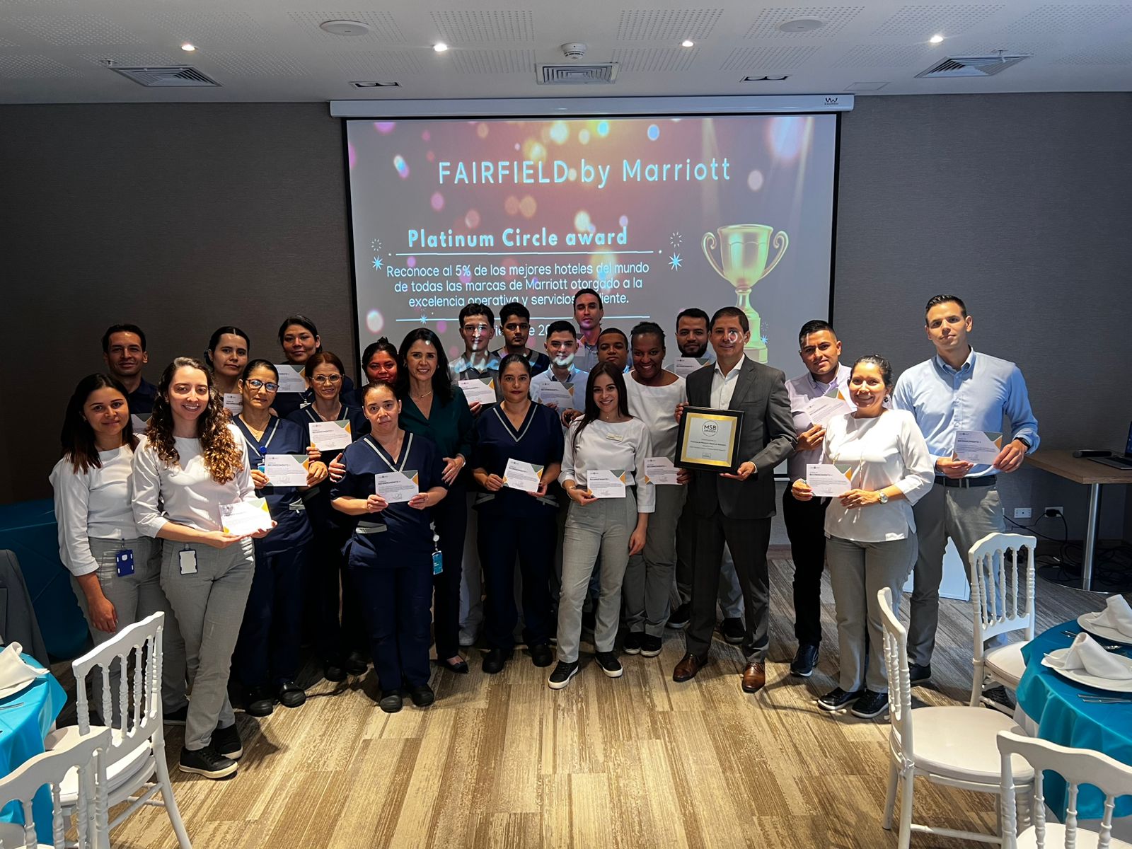 Fairfield by Marriott Medellín fue reconocido con el Platinum Circle Award.