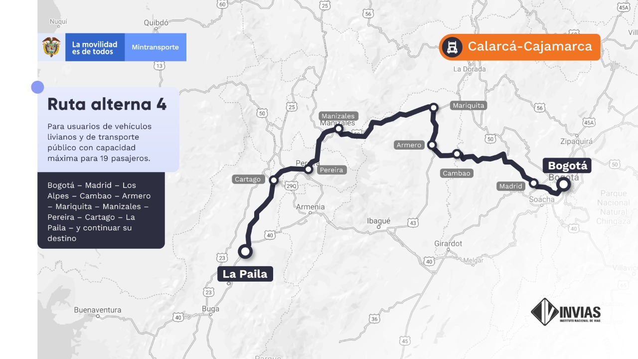 Ruta alterna para evitar cierre de La Línea.