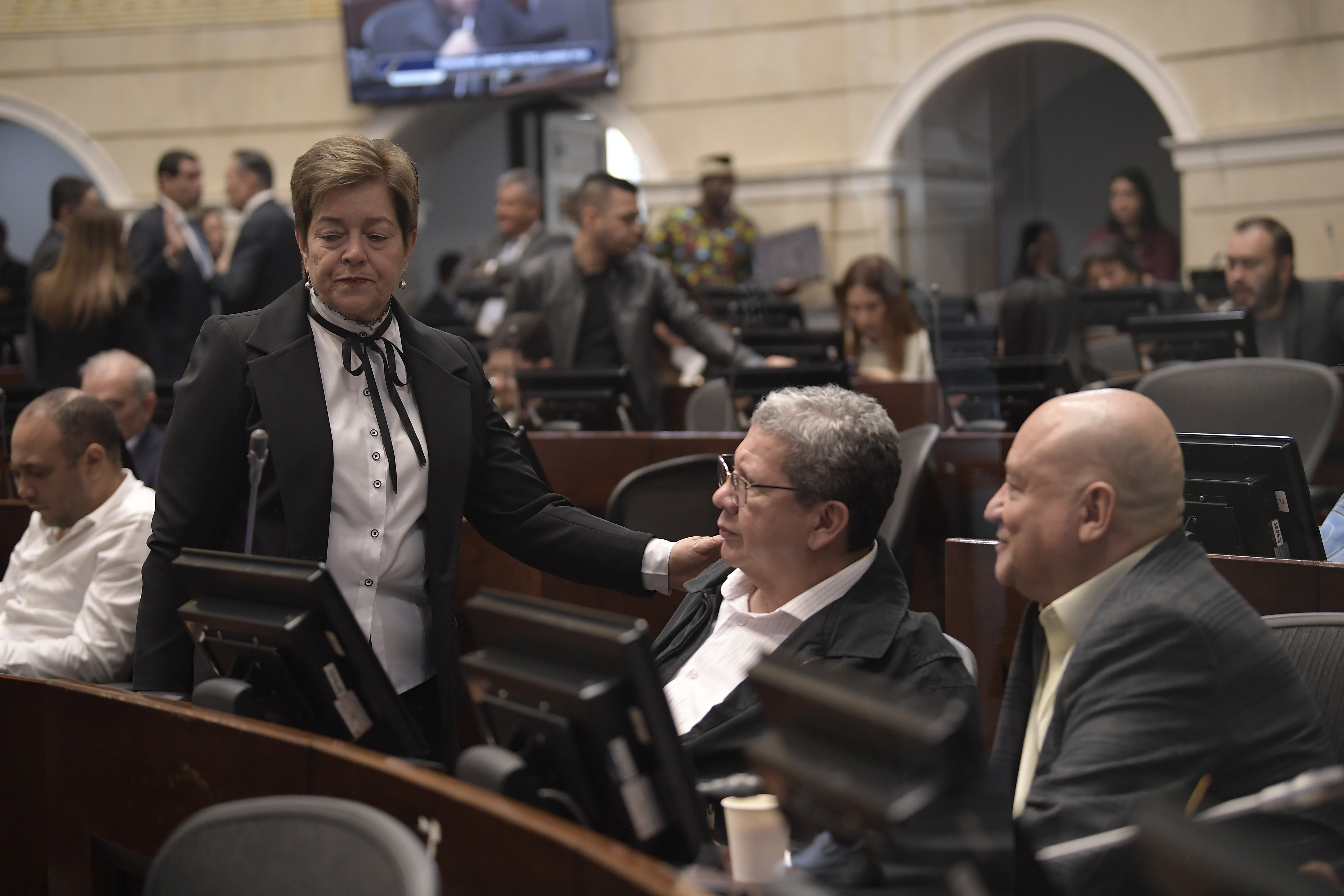 Plenaria en el Senado de la República para debatir la reforma pensional presentada por el gobierno de Gustavo Petro.