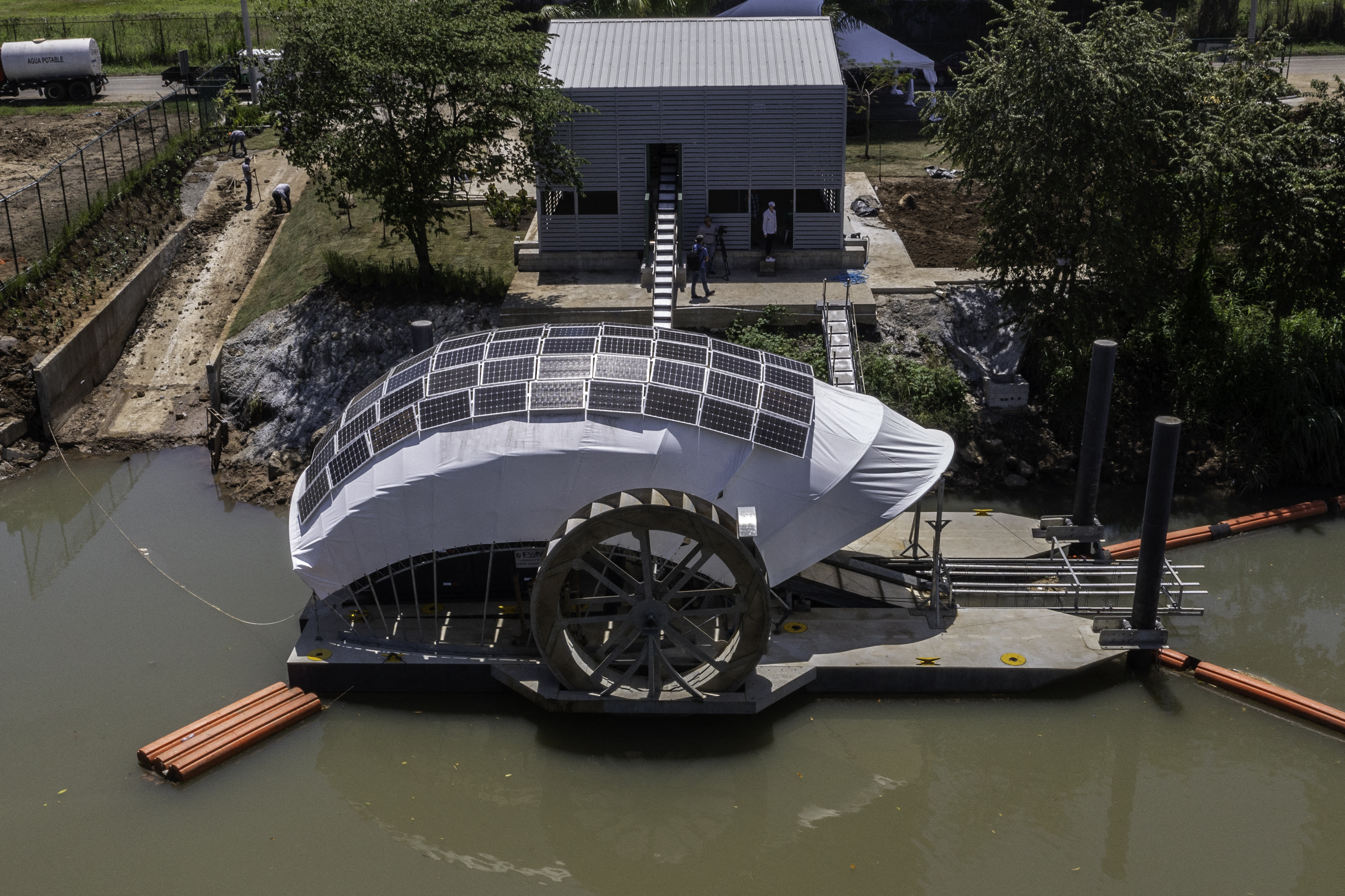 Así luce Wanda, la máquina que ayuda a reciclar en Panamá.