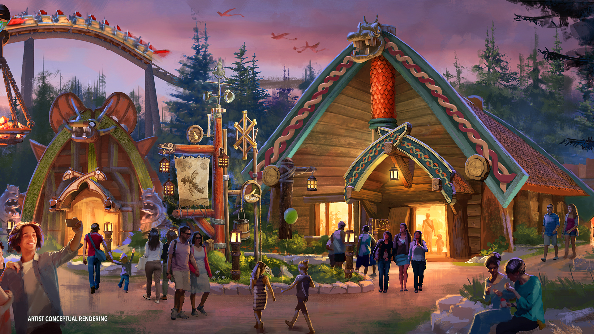 Cómo entrenar a tu Dragón - Isla de Berk es uno de los cinco mundos del nuevo parque temático Universal Epic Universe, que se inaugurará en 2025.