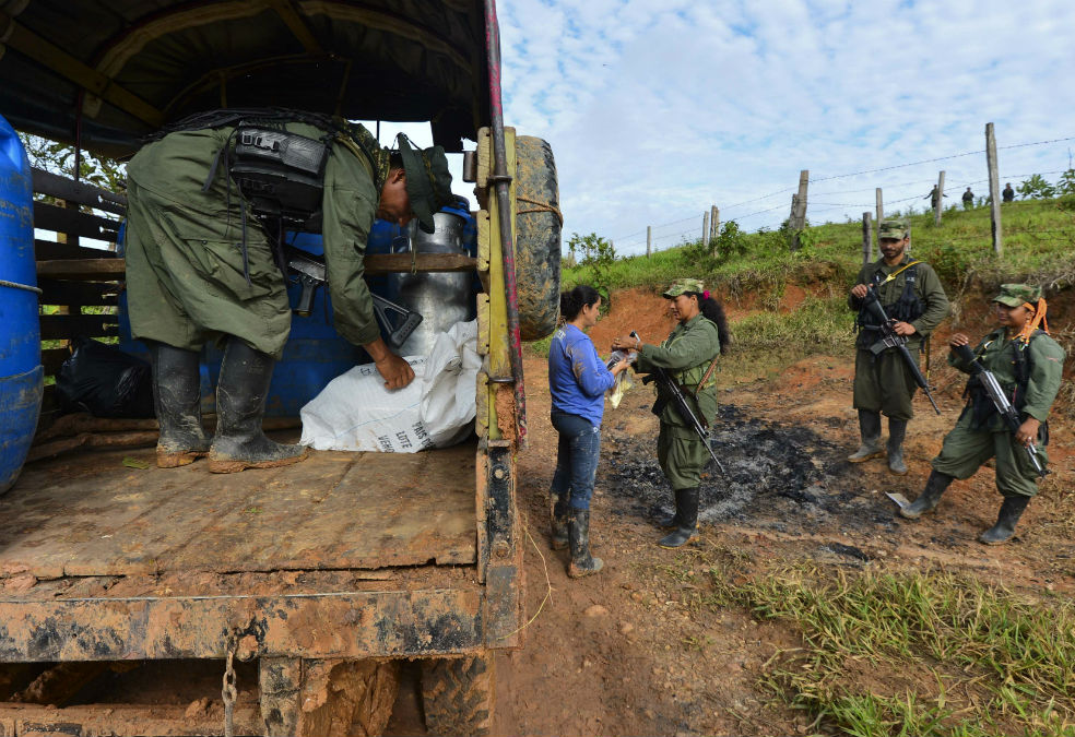 El mapa de la concentración de las Farc
