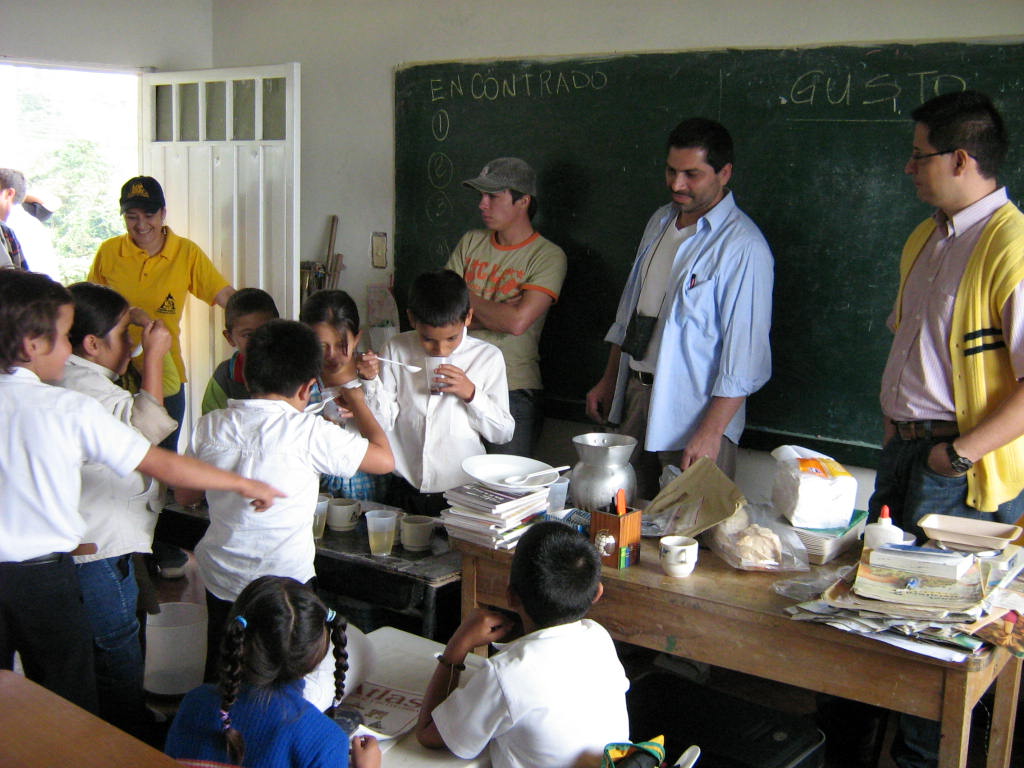 Trabajo con estudiantes.