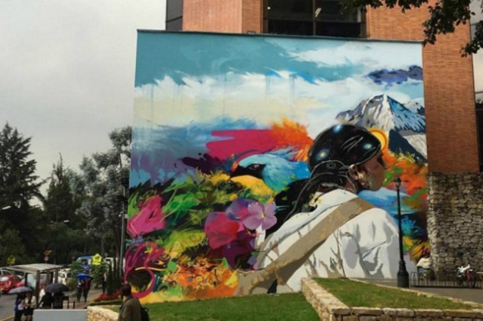 Alcaldía de Bogotá y Procafecol destacan nuevo mural en sede de Juan Valdez