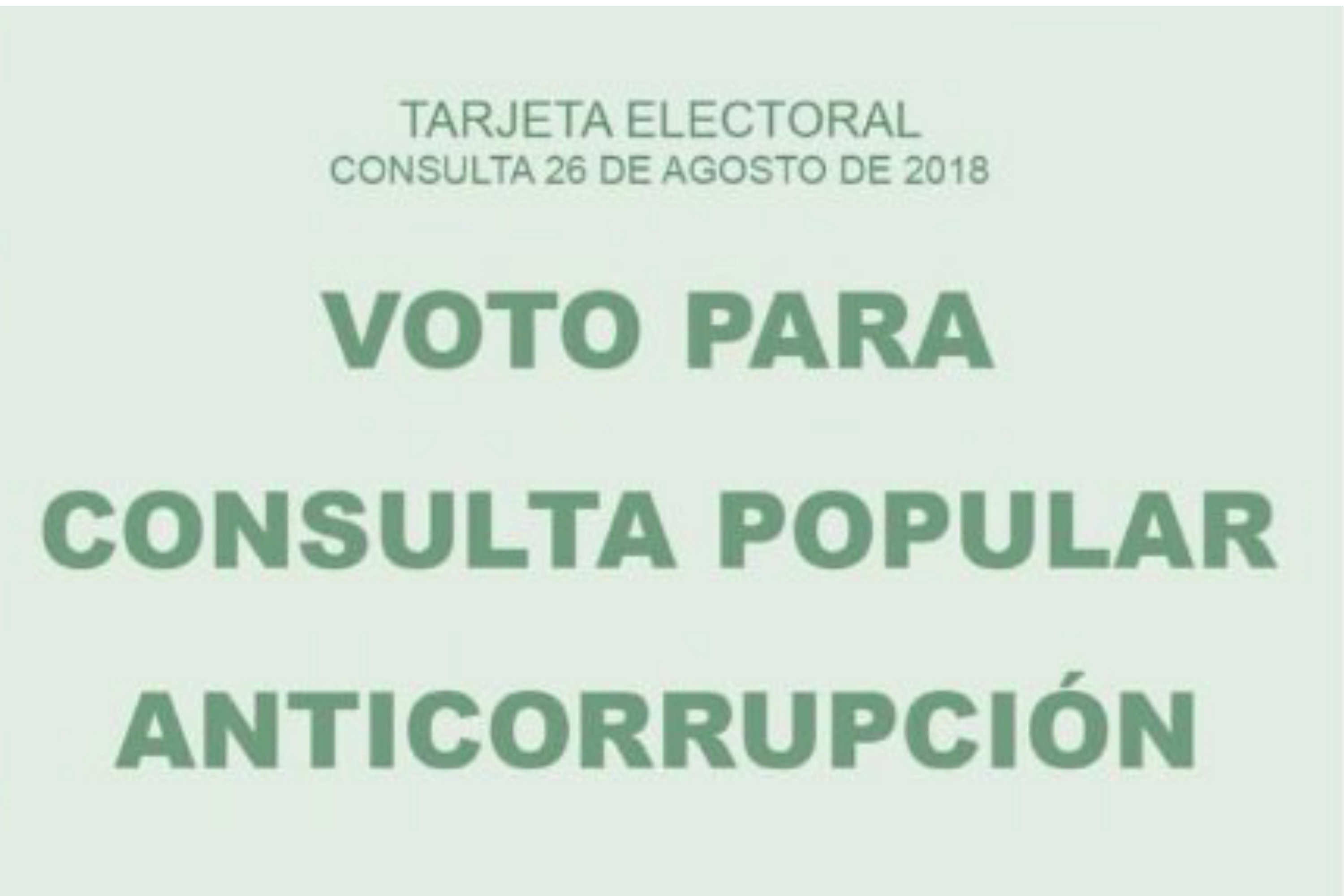 Este es el tarjetón oficial de la consulta anticorrupción
