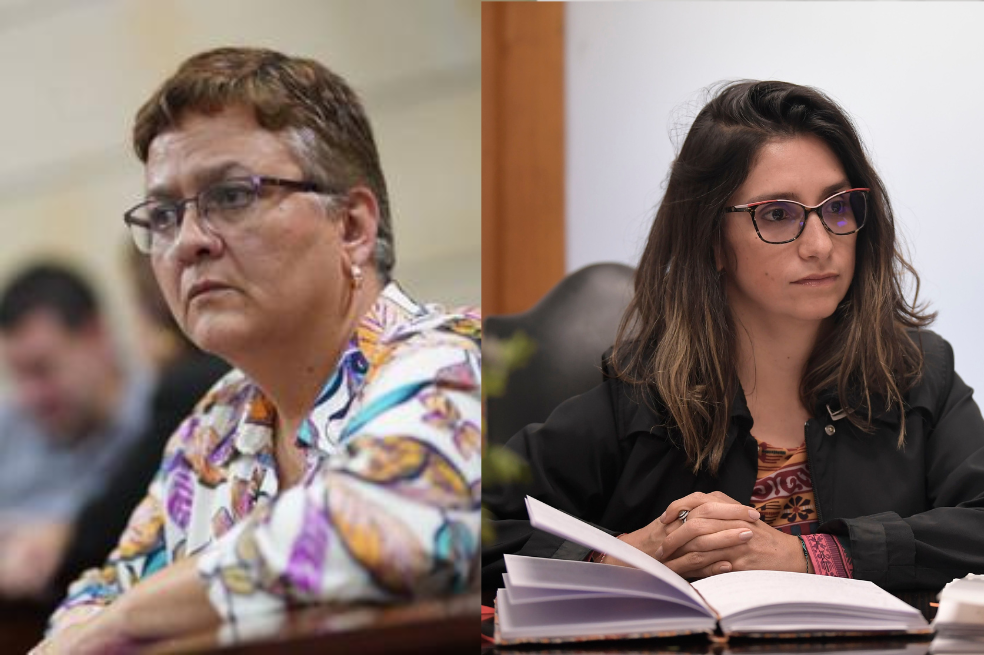 Luz María Múnera (izq.) y Diana Gómez Correal (der.) renunciaron a sus cargos como viceministras en el Ministerio de Igualdad.
