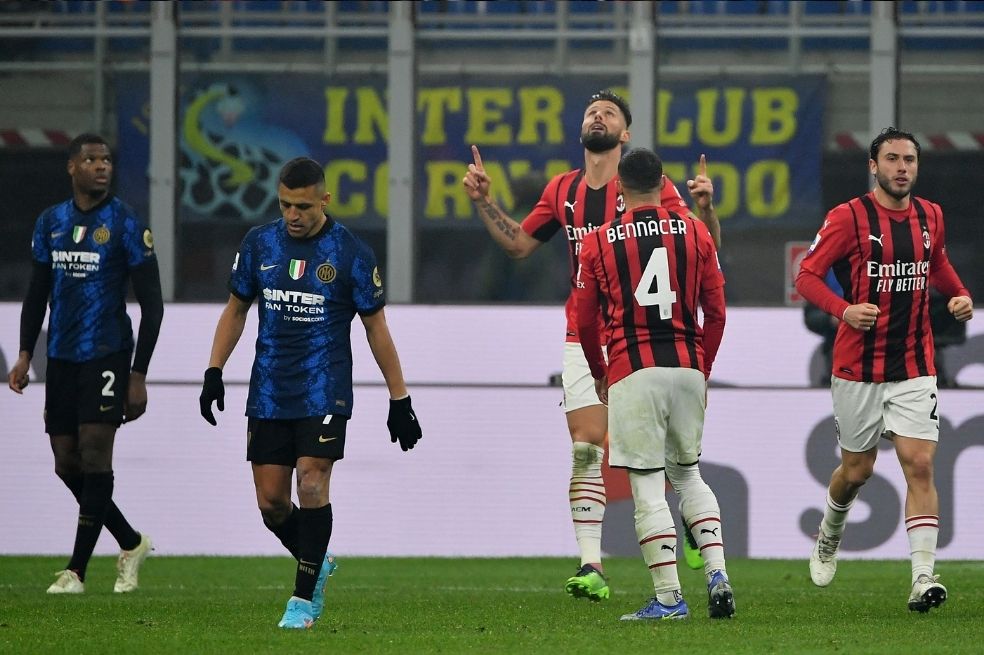 Milan venció a Inter por 2-1.