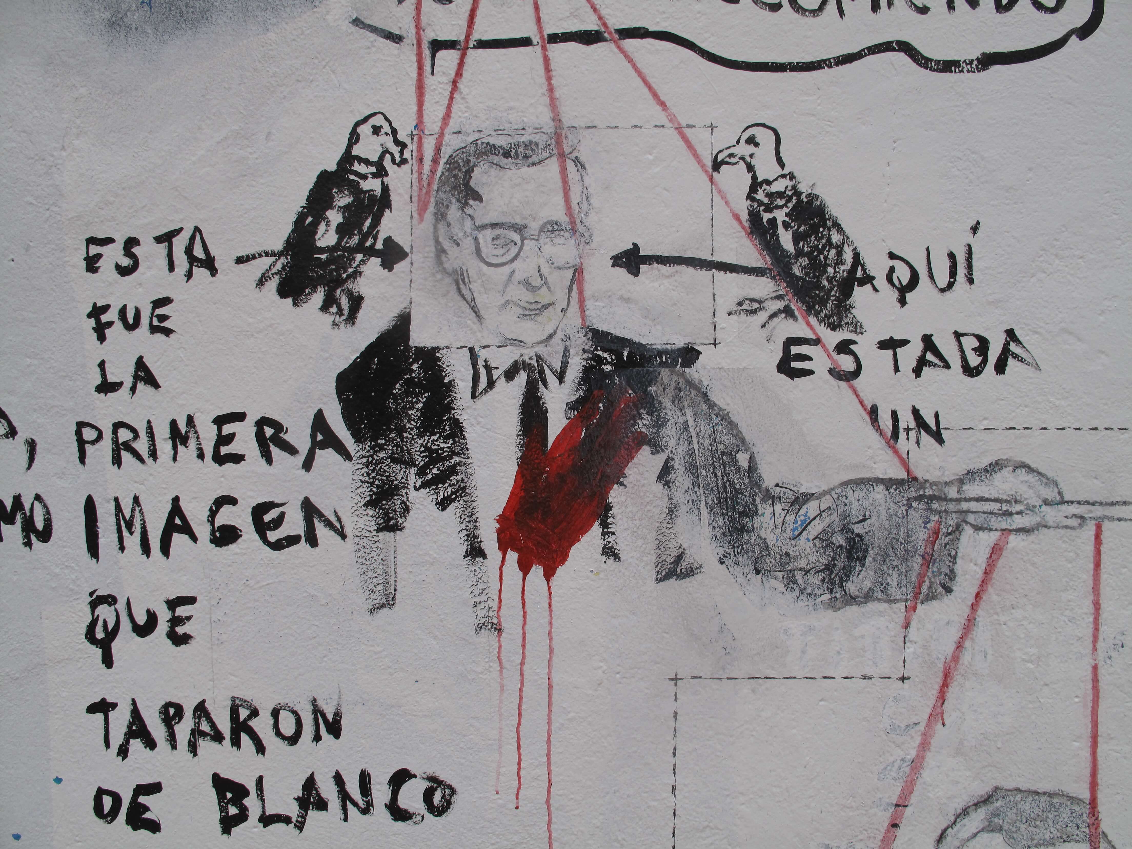 Realizan intervención en mural que había sido borrado en el Colombo Americano