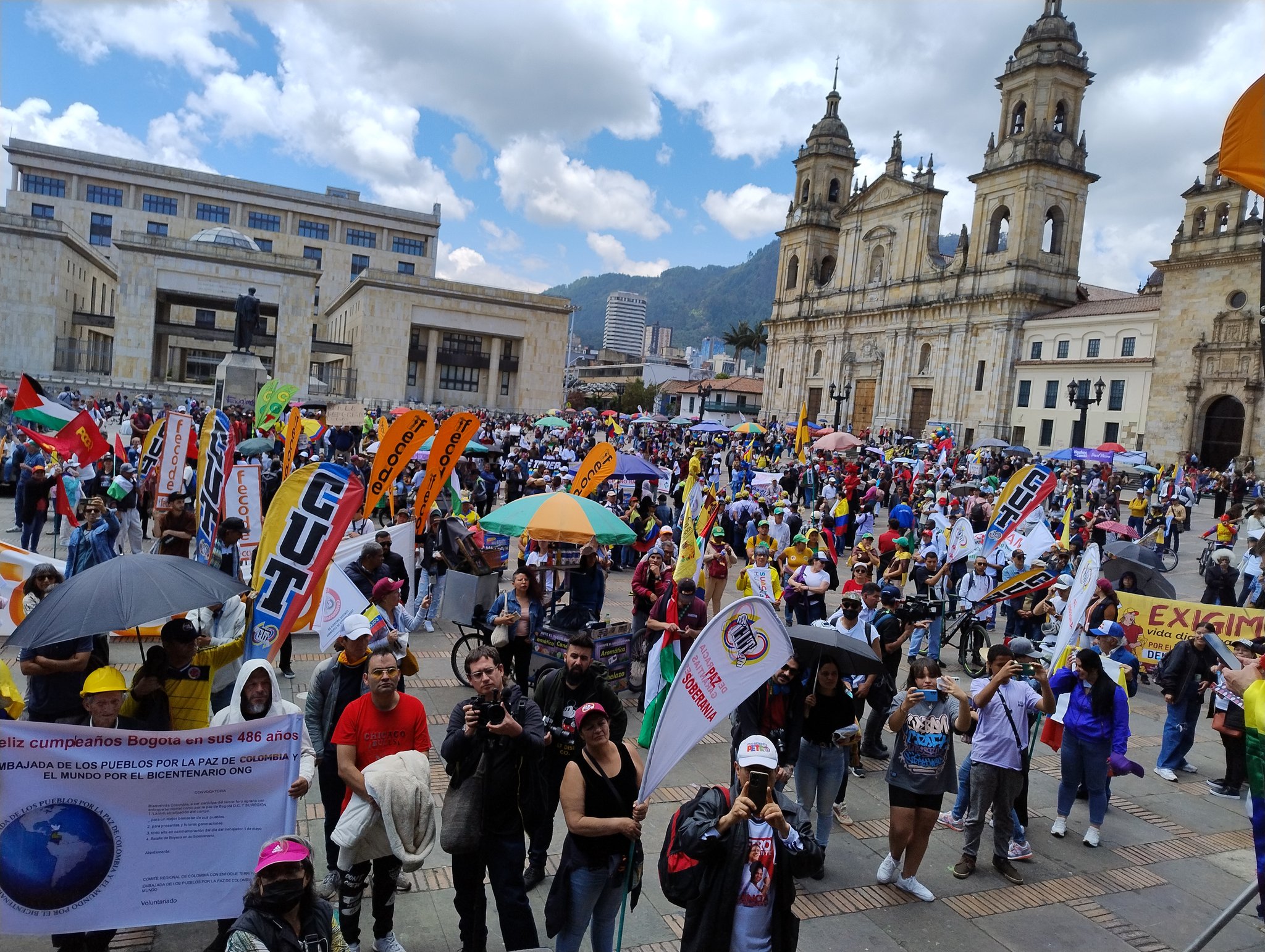 Movilizaciones 7 de agosto: Finaliza movilización de apoyo al gobierno Petro