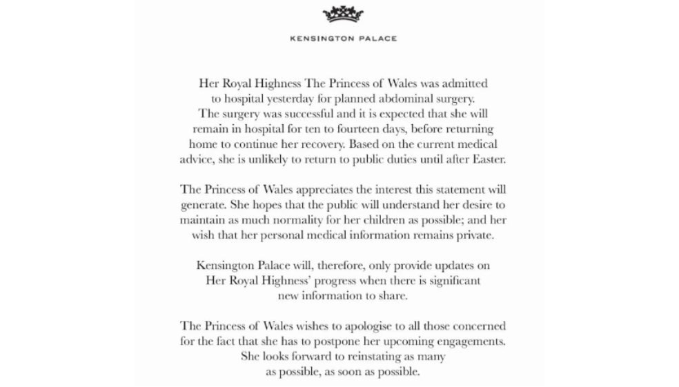 Kate Middleton fue operada y su salud preocupa a los fanáticos de la realeza británica