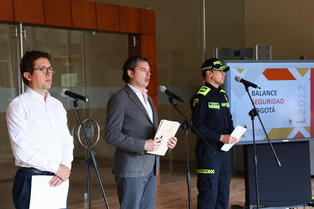 Bogotá registró descenso histórico de homicidios, aunque robos siguen en aumento