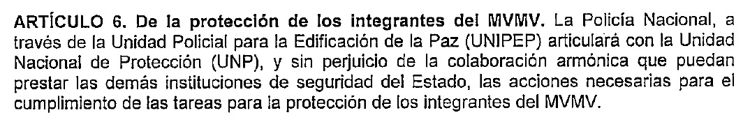 Decreto sobre cese al fuego con el Estado Mayor Central.