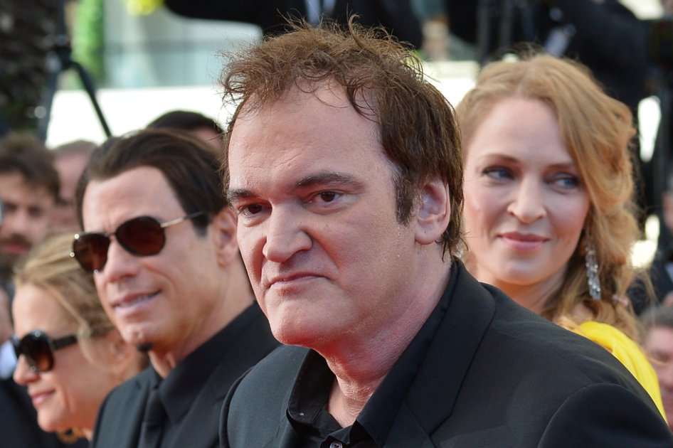 John Travolta, Quentin Tarantino y Uma Thurman en Cannes 2014.