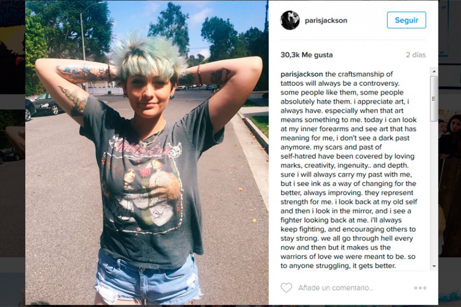 23 tatuajes para esconder las cicatrices de Paris Jackson