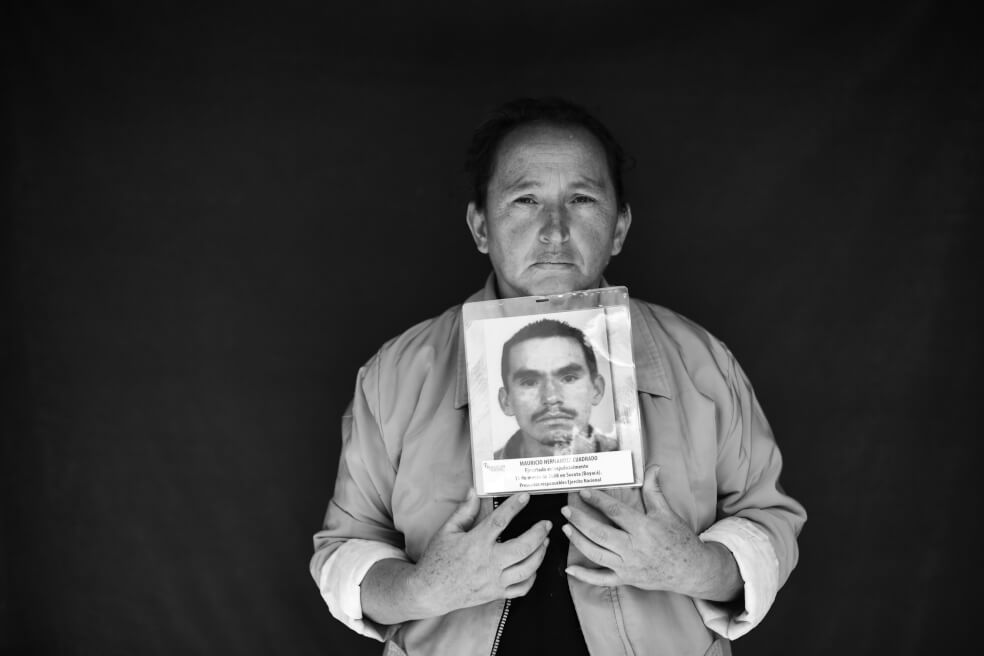 Blanca Lilia Cuadrado, madre de Mauricio Hernández Cuadrado, asesinado en 2008.