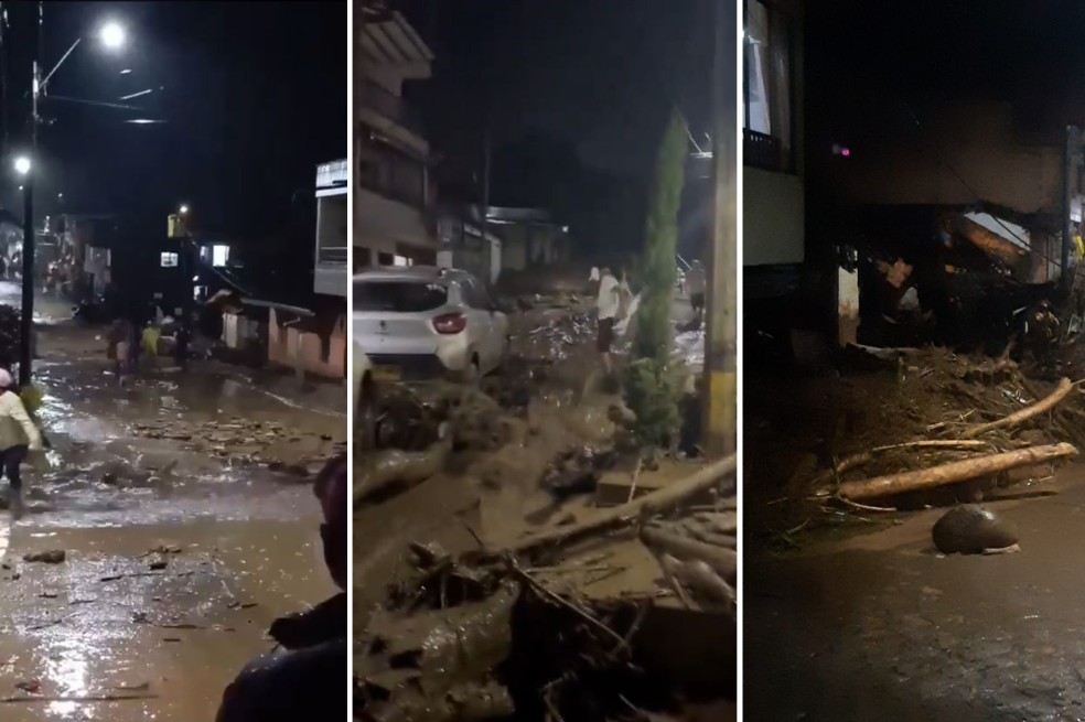 Fuertes lluvias en Antioquia provocaron una avalancha en el municipio de Venecia