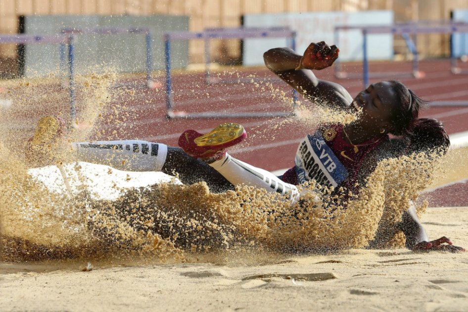 Caterine Ibargüen brilló en la primera parada de la Liga de Diamante