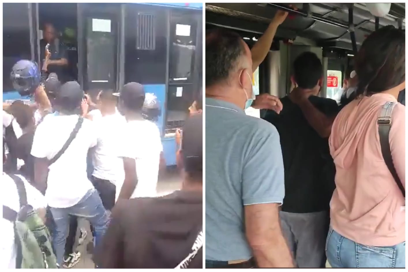 Policía capturó y evitó linchamiento de presunto acosador en bus del  MIO en Cali