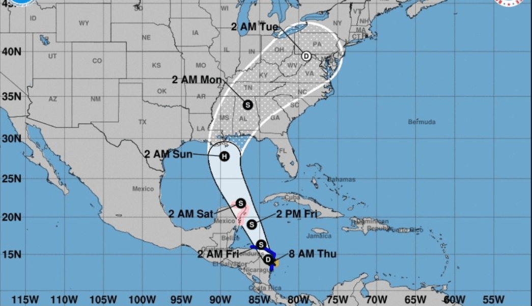 Avanza tormenta tropical Nate cerca de San Andrés