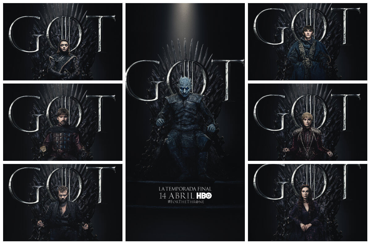 "Game of thrones": así lucen 20 personajes en el trono de hierro